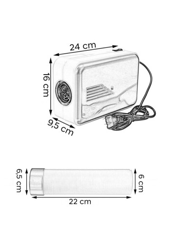 Sèche-linge électrique portable 600W 518105...