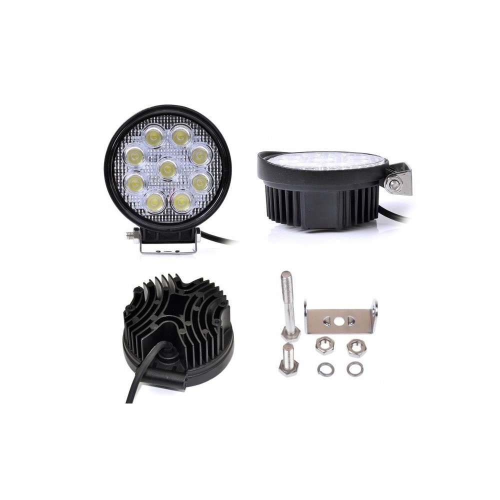 FARD -27w - 9 LED lumière froide / Convient pour voiture - camion - bateau (ronde)