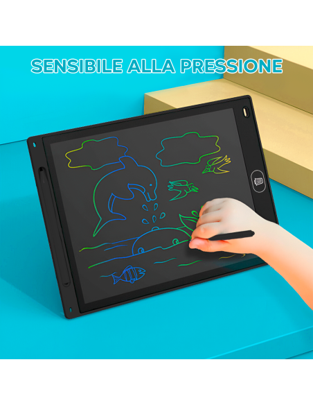 Tablette d'écriture effaçable avec écran LCD de 12" pour enfants