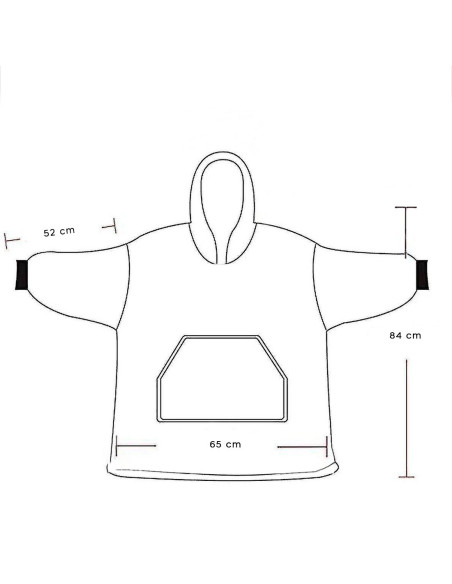 Manteau polaire avec manches oversize multicolor fluorescentes capuche et poche