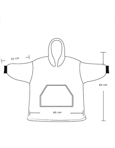 Couverture avec manches extra larges polaire...