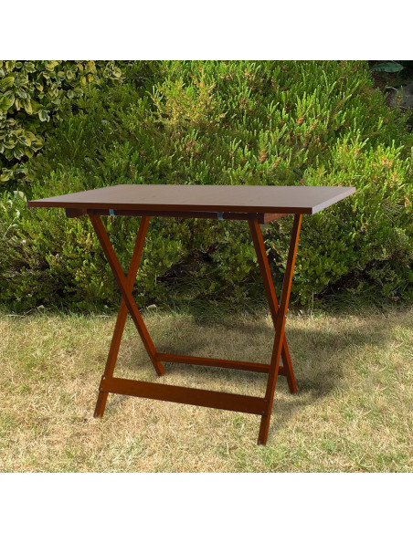 Table de jardin en bois Formica 60x90 F2069 CERISIER Pliable Gain de Place