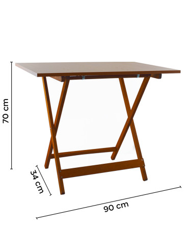Table de jardin en bois Formica 60x90 F2069...