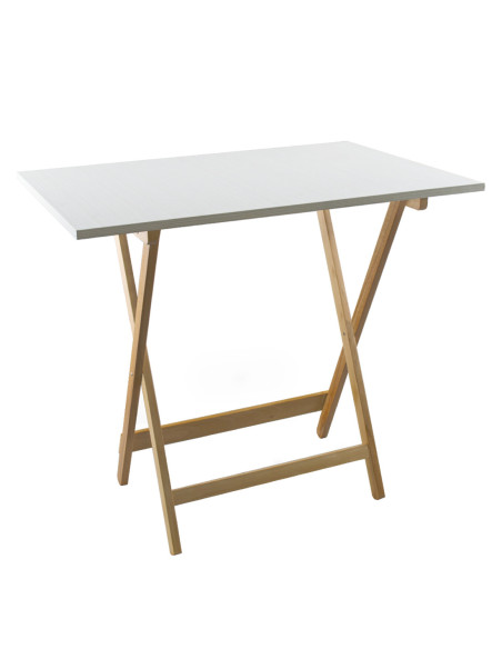 Table de jardin en bois Formica 60x90 F2147 OLMO pliante pour gagner de la place