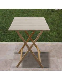 Table jardin en bois de hêtre Formica 60x90 F2069 GRIS... 2