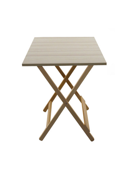 Table jardin en bois de hêtre Formica 60x90 F2069 GRIS Pliable pour l'extérieur