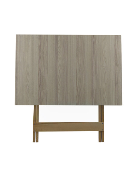 Table jardin en bois de hêtre Formica 60x90 F2069 GRIS Pliable pour l'extérieur