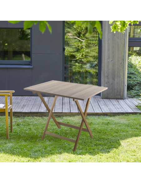 Table de jardin en bois de hêtre Formica 60x90 F2166 Chêne Pliable