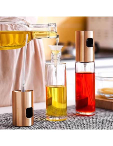 Distributeur d'huile spray nébuliseur de 100 ml en verre pour la friteuse à air