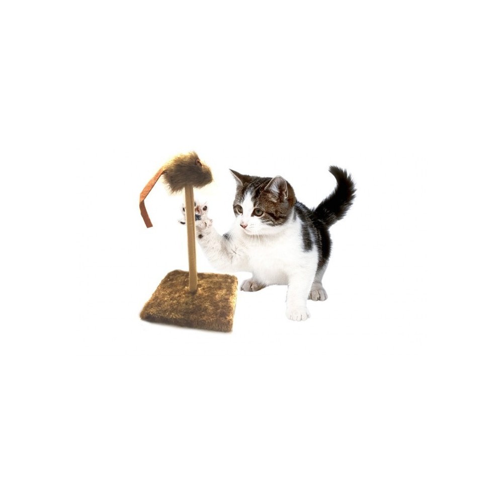 Jouet + grattoir pour chat avec la souris (30 x 30 x 35 cm)-