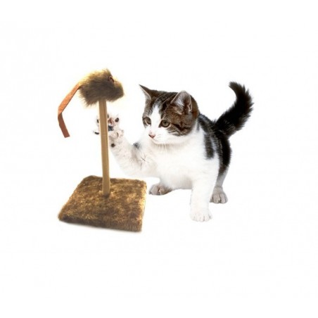 Jouet + grattoir pour chat avec la souris (30 x 30 x 35 cm)- Jouet + grattoir pour chat avec la souris (30 x 30 x 35 cm)-