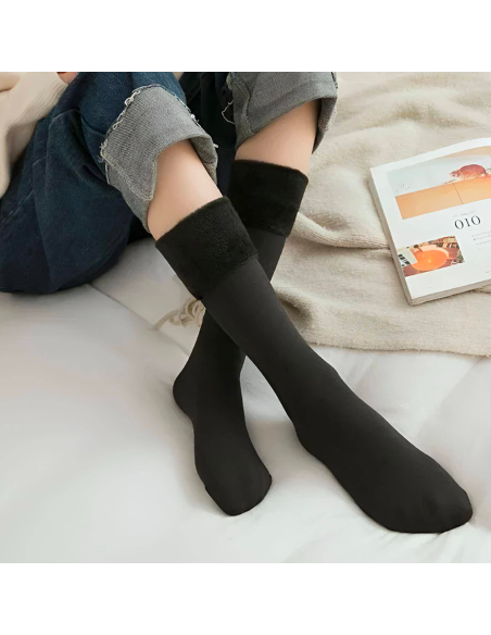 Ensemble chaussettes thermiques hivernales mollets unisexe chaudes taille unique