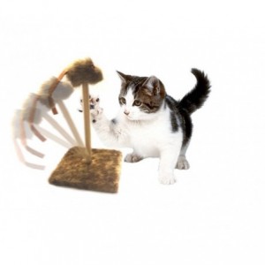 Jouet + grattoir pour chat avec la souris (30 x 30 x 35 cm)