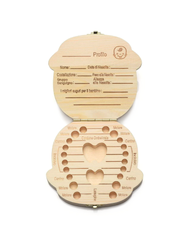 Boîtier en bois 4221 porte dents de lait pour...