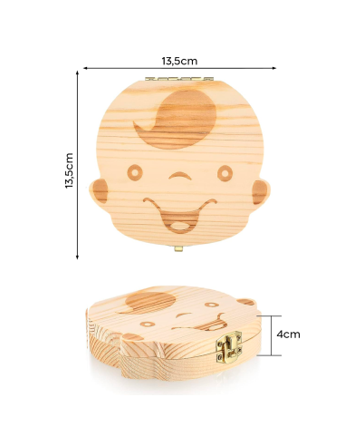 Boîtier en bois 4221 porte dents de lait pour...