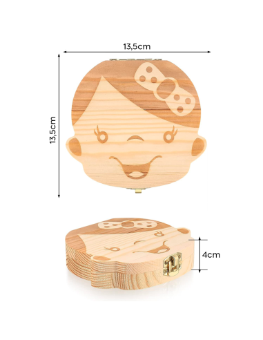 Boîtier en bois 4221 porte dents de lait pour...