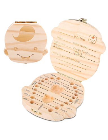 Boîtier en bois 4221 porte dents de lait pour...