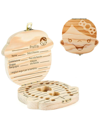 Boîtier en bois 4221 porte dents de lait pour...