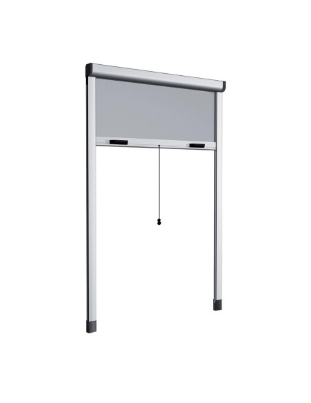 Moustiquaire enroulable 120x170 cm Kit pour Fenêtre et Cadre en Aluminium