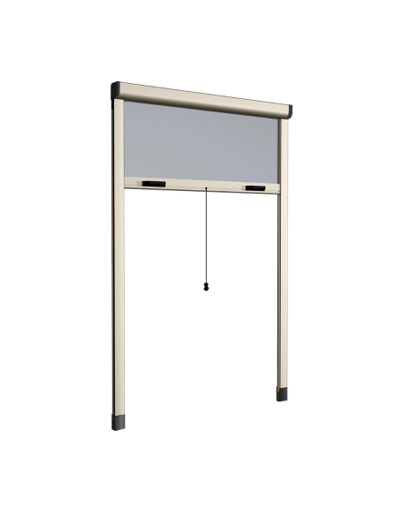 Moustiquaire enroulable 120x170 cm Kit pour Fenêtre et Cadre en Aluminium