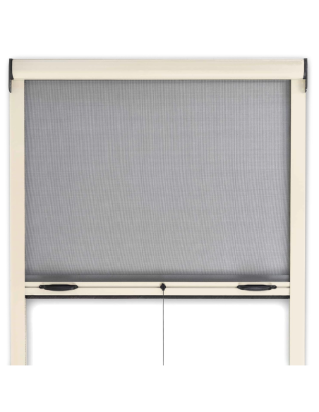 Moustiquaire enroulable 140x170 cm Kit pour Fenêtre et Cadre en Aluminium
