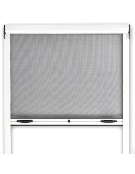 Moustiquaire Enroulable 160X170 Kit Réductible Fenêtre avec Cadre en Aluminium
