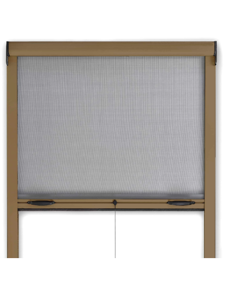 Moustiquaire Enroulable 160X170 Kit Réductible Fenêtre avec Cadre en Aluminium