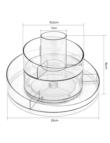 Organisateur de maquillage transparent...