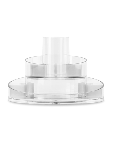 Organisateur de maquillage transparent Conteneur peu encombrant rotatif à 360°