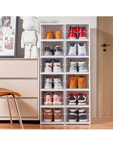 Range-chaussures 6 boîtes Conteneur pliable...