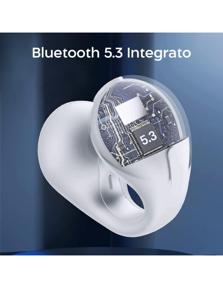 Écouteurs Bluetooth sans fil Rechargeables Conduction Osseuse Pince d'Oreille