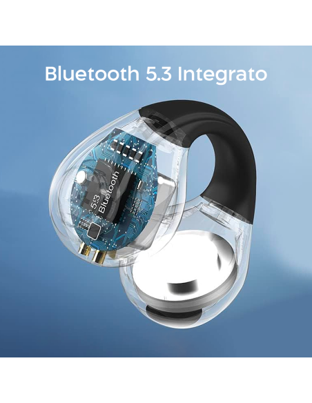 Écouteurs Bluetooth sans fil Rechargeables Conduction Osseuse Pince d'Oreille