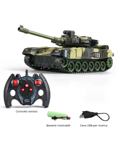 Tank Jouet avec Télécommande à l'Échelle 1:30 avec Effets... 2