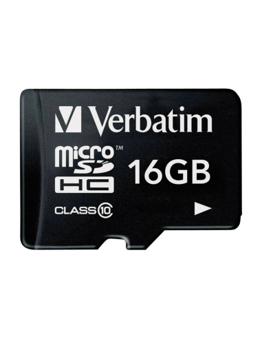 Carte mémoire micro SD VERBATIM MicroSDHC Classe 10 Capacité 16 Go