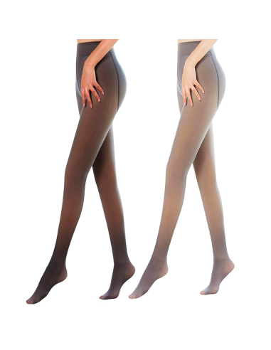 Collants thermiques d'hiver avec effet transparent de collants femme 180 deniers