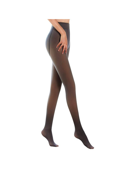 Collants thermiques d'hiver avec effet transparent de collants femme 180 deniers