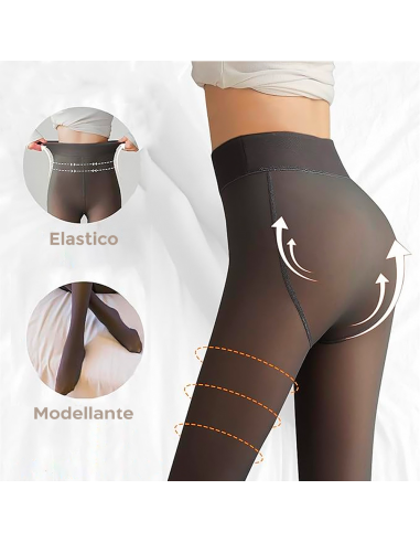 Collants thermiques d'hiver avec effet...
