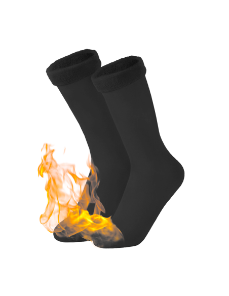 2 Paires de Chaussettes Thermiques Hivernales Chevillères Unisexes Taille Unique