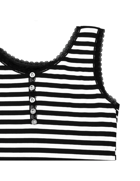 Débardeur thermique épaules larges femme avec intérieur polaire rayé extensible