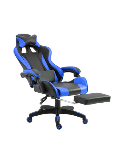 Chaise de bureau Gaming AZRACE simili-cuir avec repose-pieds inclinable 150°