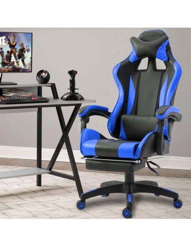 Chaise de bureau Gaming AZRACE simili-cuir avec...