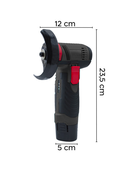 Mini Meuleuse Sans Fil Flex avec Double Batterie 12V 76MM 19500RPM et Mallette