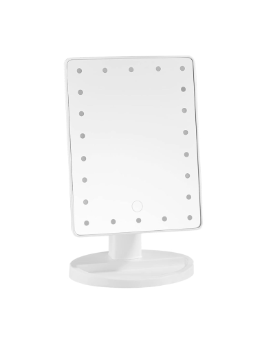 Miroir cosmétique LED rechargeable, portable de...