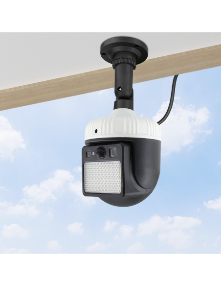 Lampe Solaire Rechargeable Panneau Solaire Détecteur de Mouvement Télécommande