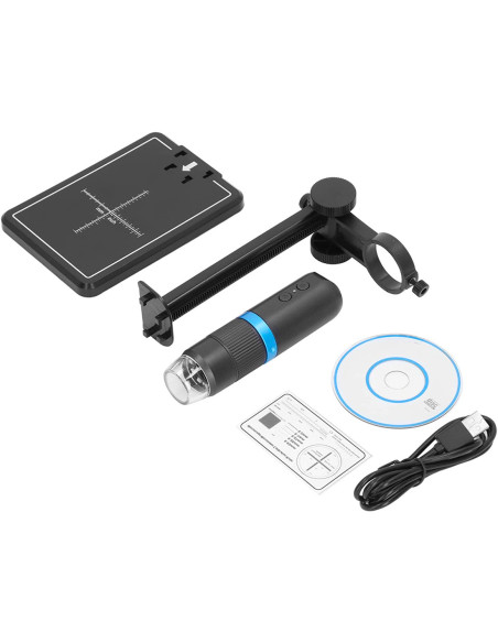 Microscope numérique Wi-Fi LED, grossissement 50x 1000x, résolution HD, Portable