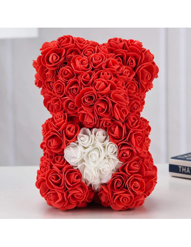 Ours Rose Artificiel H25cm avec Emballage...