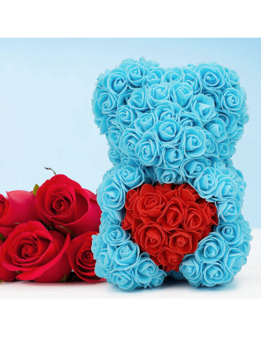 Ours Rose Artificiel H25cm avec Emballage...