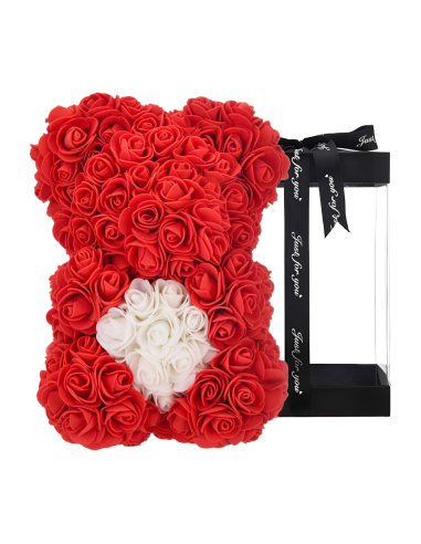 Ours Rose Artificiel H25cm avec Emballage...