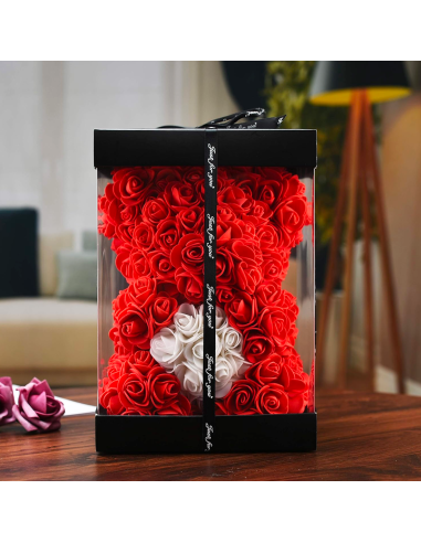 Ours Rose Artificiel H25cm avec Emballage...
