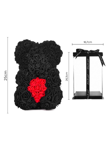 Ours Rose Artificiel H25cm avec Emballage...